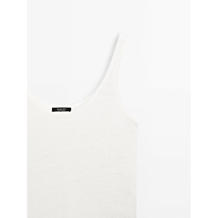 100% linen tank top цвет: Натуральный, кремовый