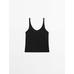 100% linen tank top цвет: Черный
