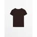 T-shirt with metallic studs detail цвет: Коричневый