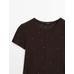 T-shirt with metallic studs detail цвет: Коричневый