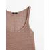 Linen fabric detail straps top цвет: Вишневый