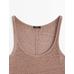 Linen fabric detail straps top цвет: Вишневый