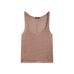 Linen fabric detail straps top цвет: Вишневый