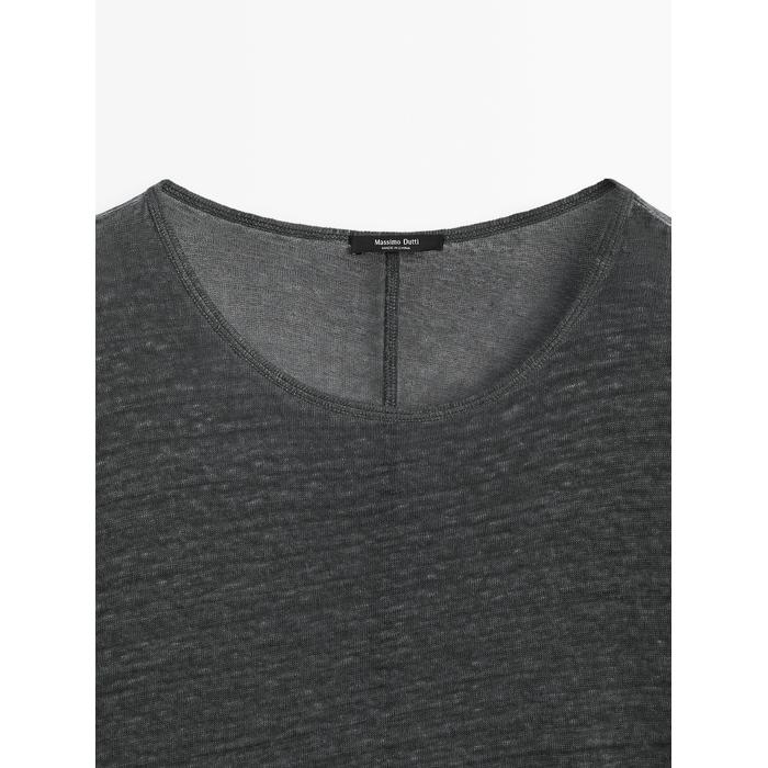 Short sleeve T-shirt 100% linen цвет: Свинцовый
