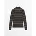 Striped polo neck knit sweater цвет: Серый меланжевый