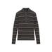 Striped polo neck knit sweater цвет: Серый меланжевый