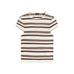 Openwork knit striped T-shirt цвет: Серый натуральный
