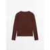 Cotton blend knitted T-shirt цвет: Бургундский