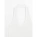Slim halter top with frayed edges цвет: Натуральный, кремовый