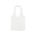 Slim halter top with frayed edges цвет: Натуральный, кремовый