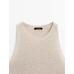 Textured knit halter top цвет: Дымчатый