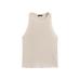 Textured knit halter top цвет: Дымчатый