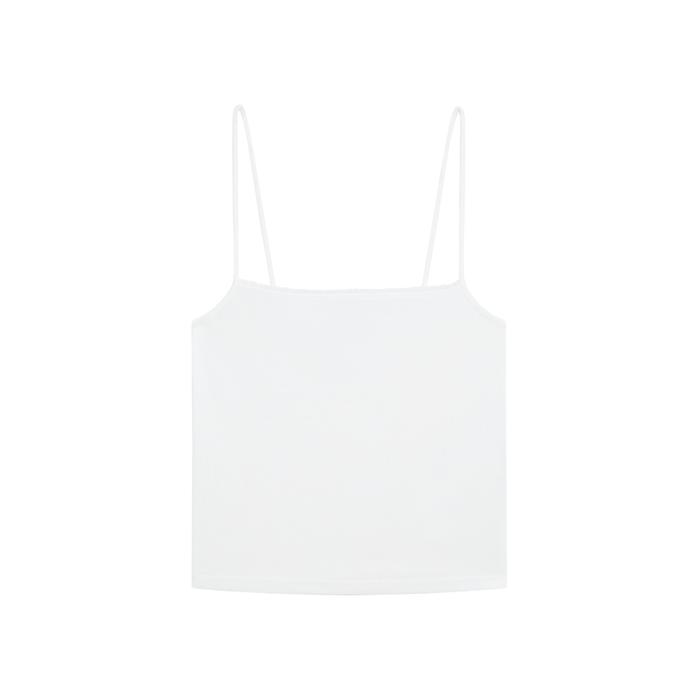 Knitted top with lace straps цвет: Натуральный, кремовый
