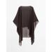 100% mulberry silk fluid cape цвет: Коричневый