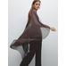 100% mulberry silk fluid cape цвет: Коричневый