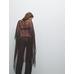 100% mulberry silk fluid cape цвет: Коричневый