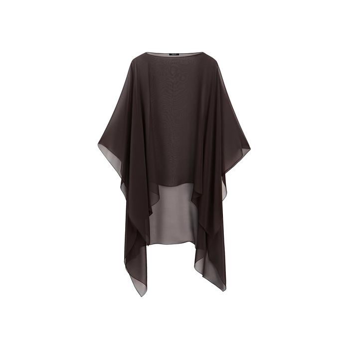 100% mulberry silk fluid cape цвет: Коричневый