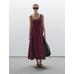 Long flowing dress 100% linen цвет: Бургундский