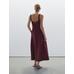 Long flowing dress 100% linen цвет: Бургундский