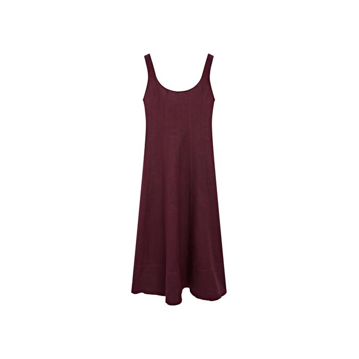 Long flowing dress 100% linen цвет: Бургундский
