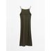 Satin halter dress цвет: Зеленый