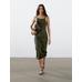 Satin halter dress цвет: Зеленый