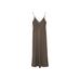 Satin lingerie midi dress цвет: Бежевый