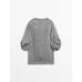 Short dress with sleeve detail, 100% linen цвет: Серый