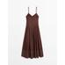 Corset-style dress with contrast stitching цвет: Шоколадный