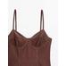 Corset-style dress with contrast stitching цвет: Шоколадный