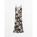 Slip-Style Midi Dress in Animal Print цвет: Шоколадный
