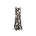 Slip-Style Midi Dress in Animal Print цвет: Шоколадный