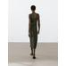 Midi dress 100% linen цвет: Темно-зеленый