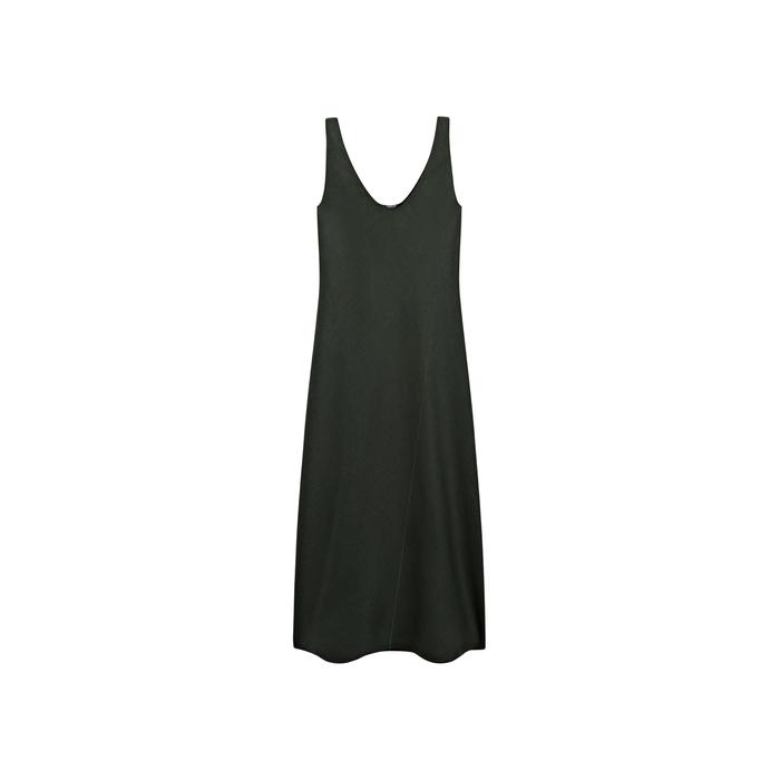 Midi dress 100% linen цвет: Темно-зеленый