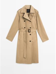 100% cotton trench coat цвет: Коричневый