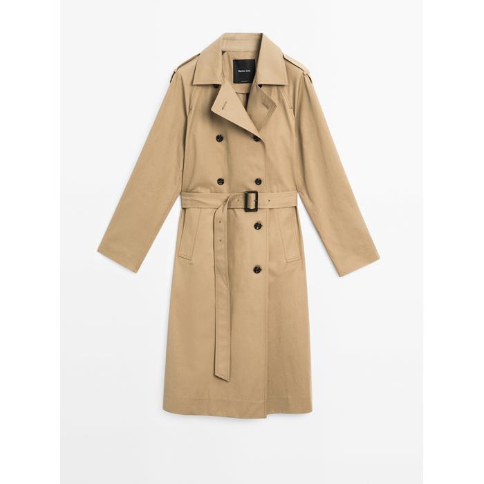 100% cotton trench coat цвет: Коричневый