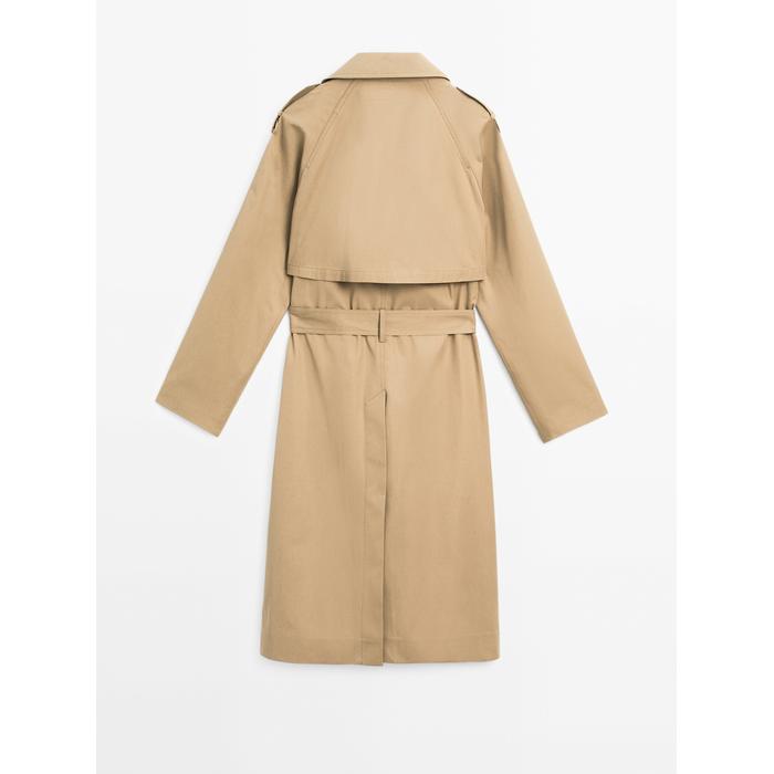 100% cotton trench coat цвет: Коричневый