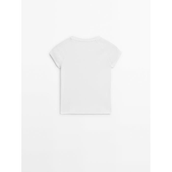 100% cotton raglan fitted T-shirt цвет: Белый