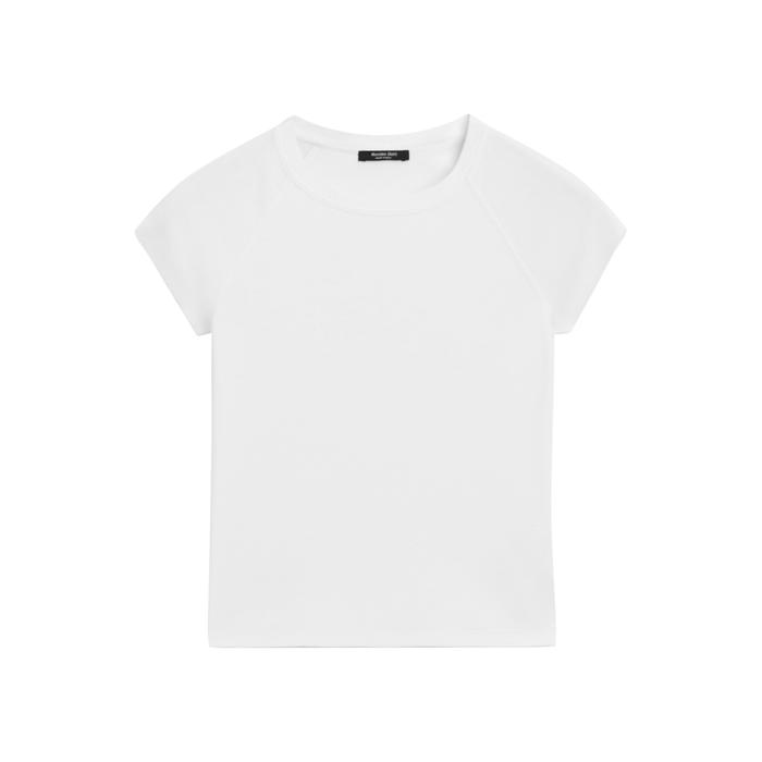 100% cotton raglan fitted T-shirt цвет: Белый
