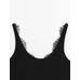 Cotton lace detail top цвет: Черный