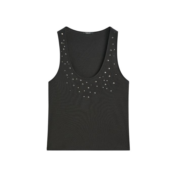 Halter top with studs цвет: Свинцовый