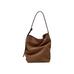 Split leather bucket bag цвет: Песочный