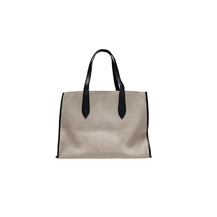 Woven leather maxi tote bag цвет: Бежевый