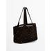 Suede leather shopper bag with studs цвет: Коричневый