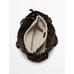 Suede leather shopper bag with studs цвет: Коричневый