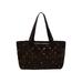 Suede leather shopper bag with studs цвет: Коричневый