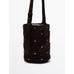 Bucket bag studded split leather цвет: Коричневый