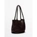 Large braided nappa leather tote bag цвет: Коричневый