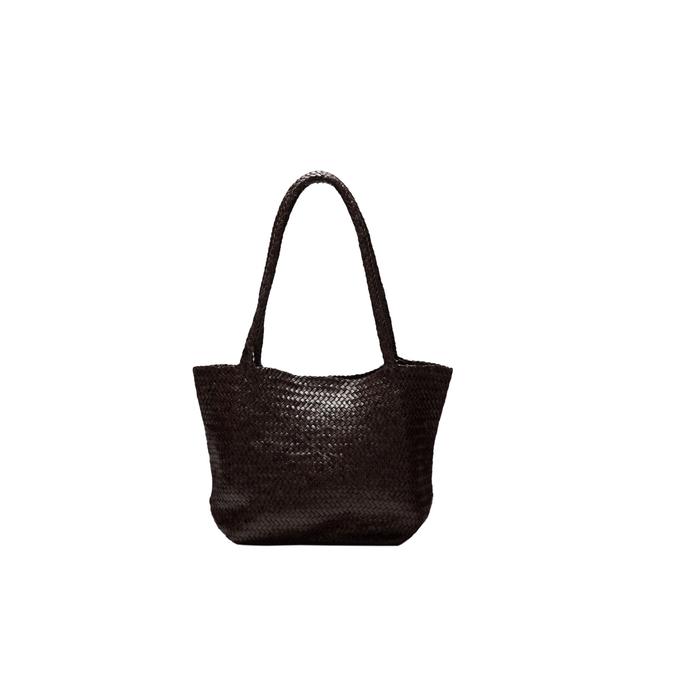 Large braided nappa leather tote bag цвет: Коричневый