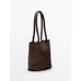 Half tote braided nappa leather tote bag цвет: Кротово-коричневый